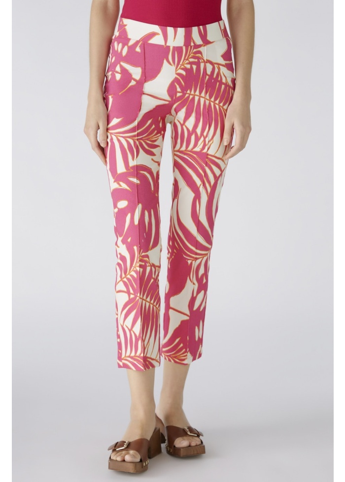 Oui | Print Kick Trousers Tropic
