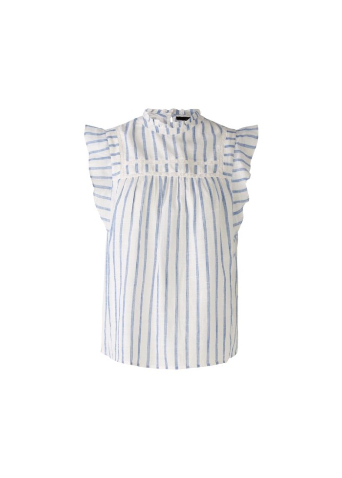 Oui | Stripe frill Blouse