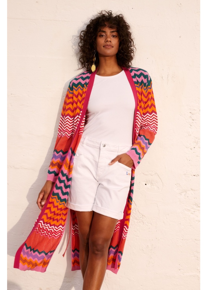 Oui | Zigzag Cardigan