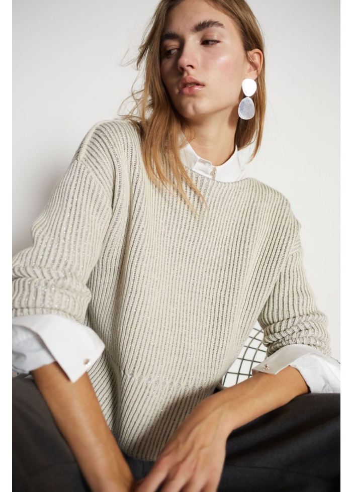 Oui | Split Lurex Jumper