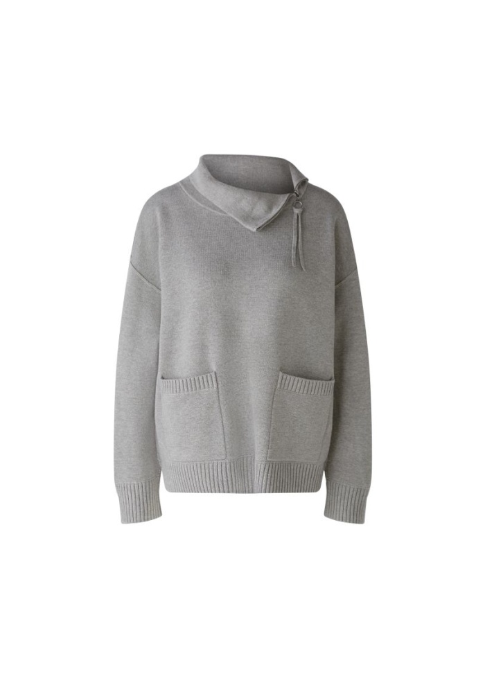 Oui | Zip Neck Jumper