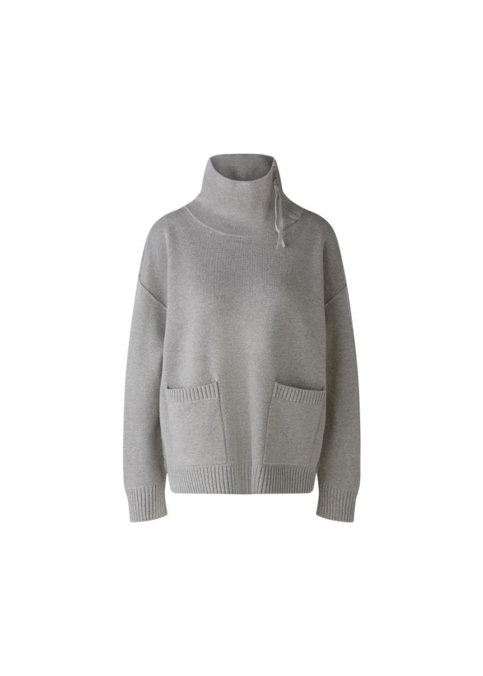 Oui | Zip Neck Jumper