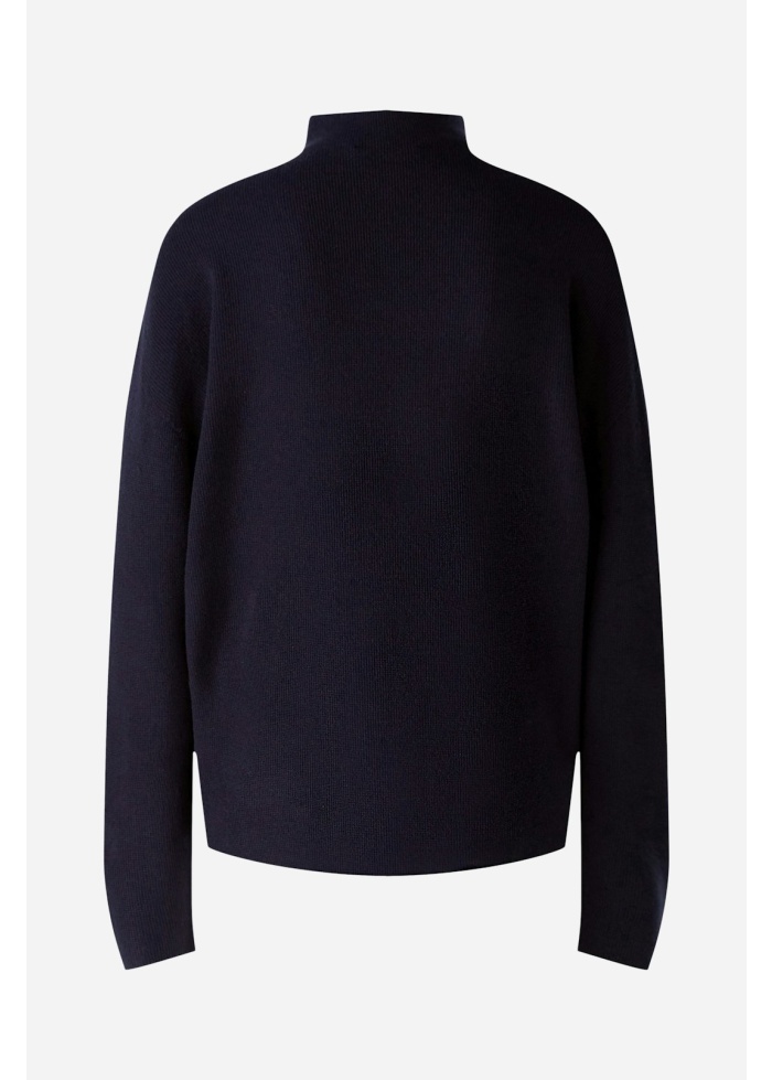Oui | Fine Turtleneck Jumper Navy