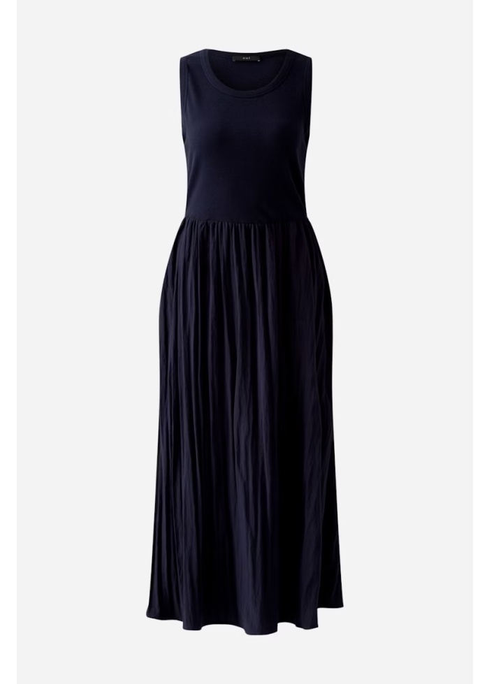 Oui | Navy Cotton Sleeveless Dress