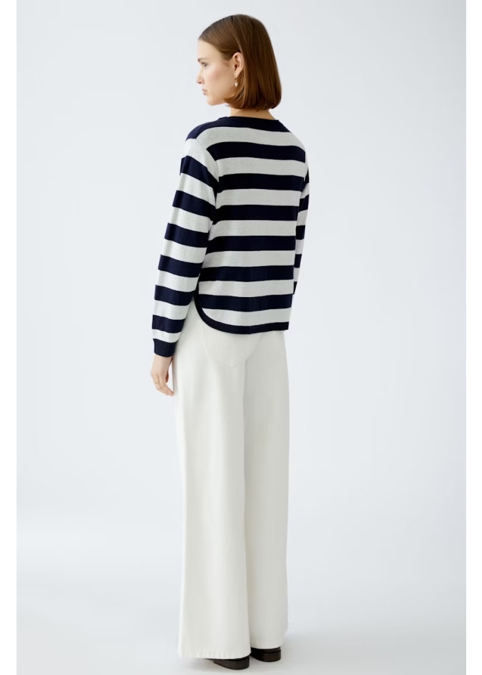 Oui | Flower Cotton Jumper