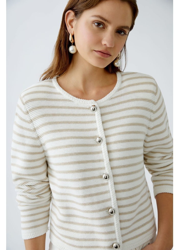 Oui | Stripe French Style Jacket