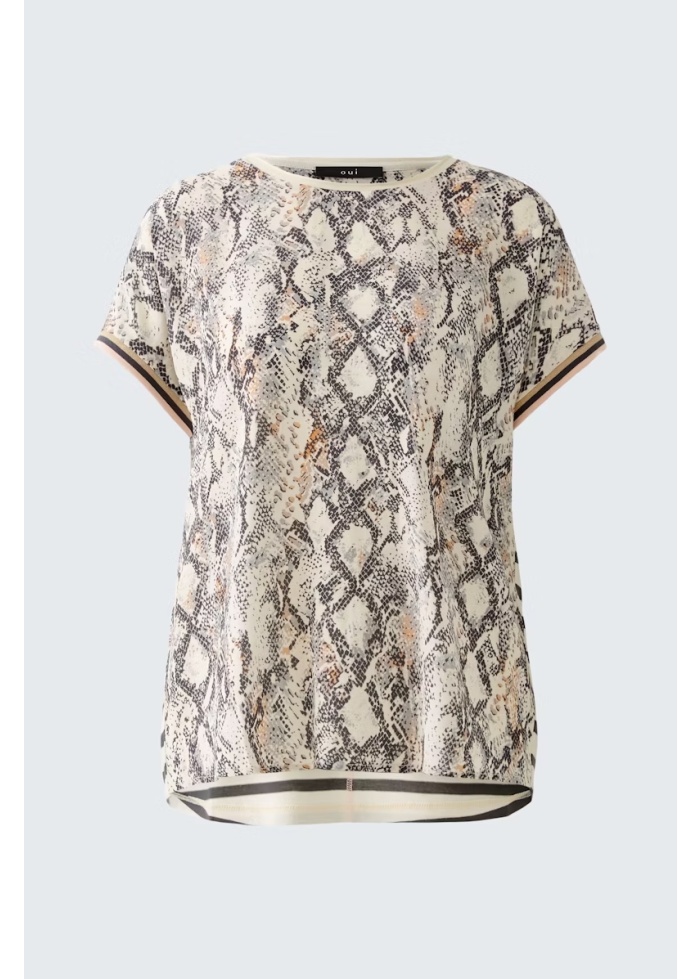 Oui | Snake Print Top