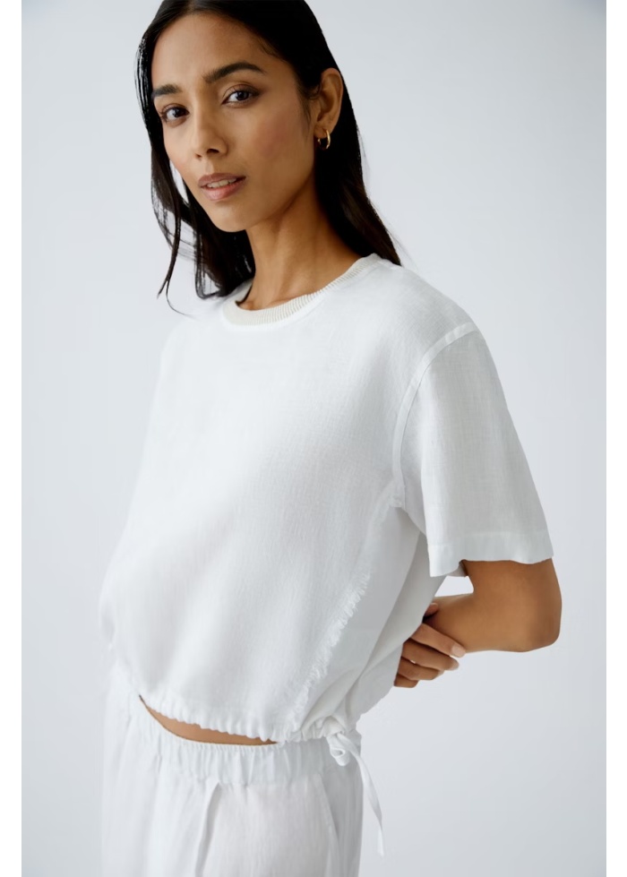 Oui | Linen Blend Top
