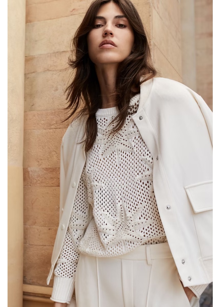 Oui | Palm Crochet Jumper