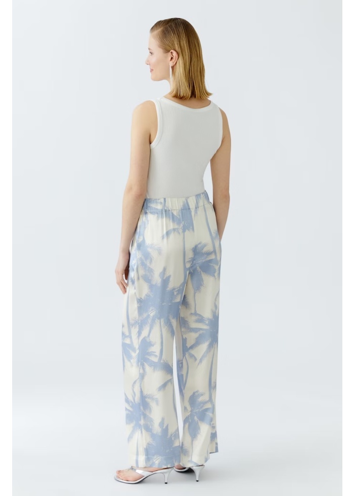Oui | Palazzo Palm Trousers
