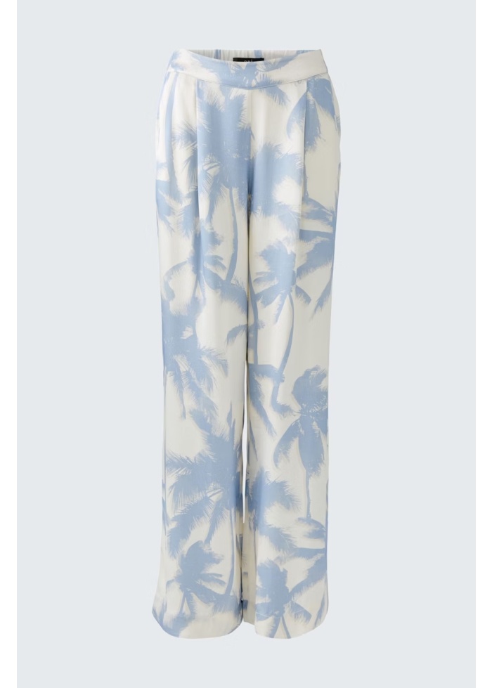 Oui | Palazzo Palm Trousers