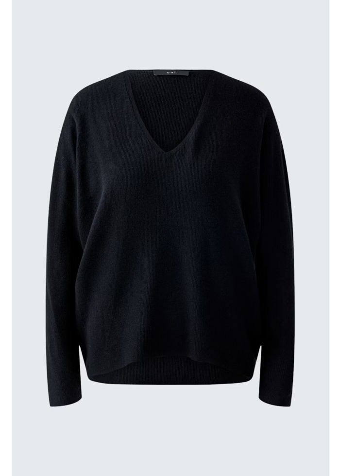 Oui | Freja Black Jumper