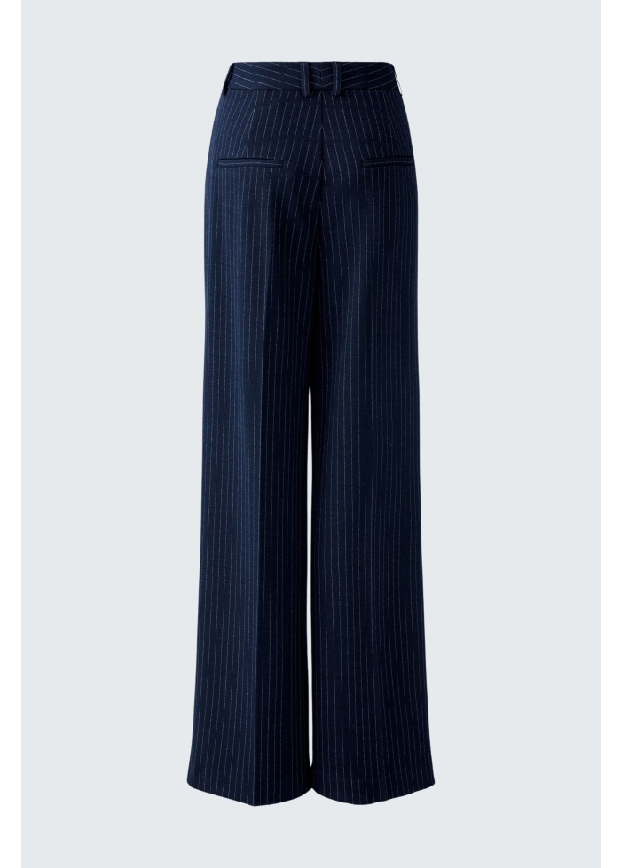 Oui | Pinstripe Navy Trousers