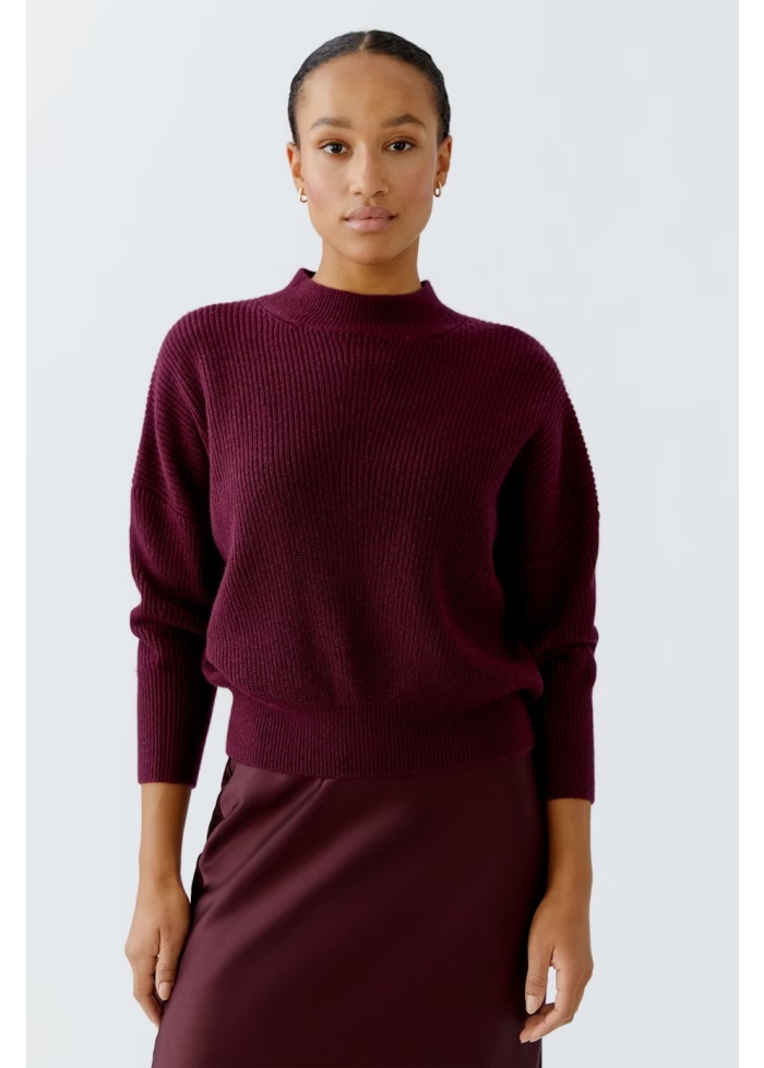Oui | Turtle Neck Ribbed Knit Jumper