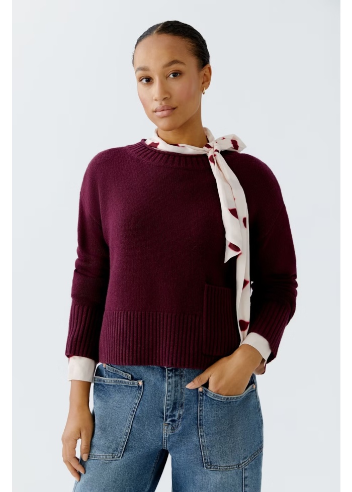 Oui | Ribbed Pocket Jumper