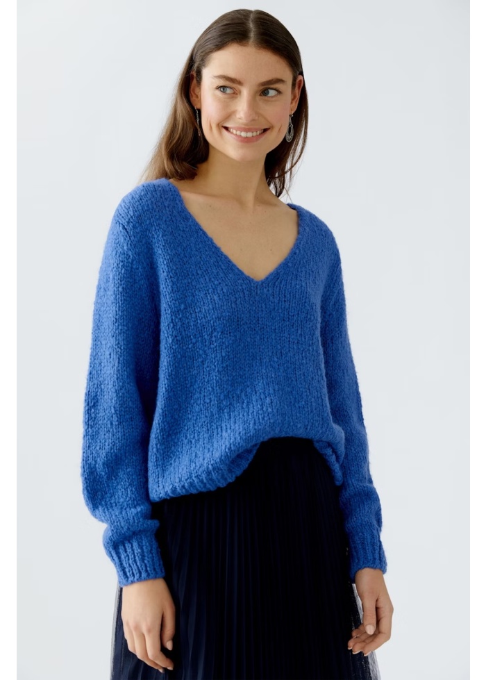 Oui | V-Neck Wool Blend Jumper