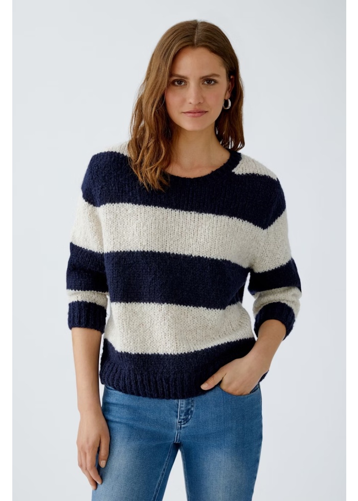 Oui | Wool Blend Stripe Jumper