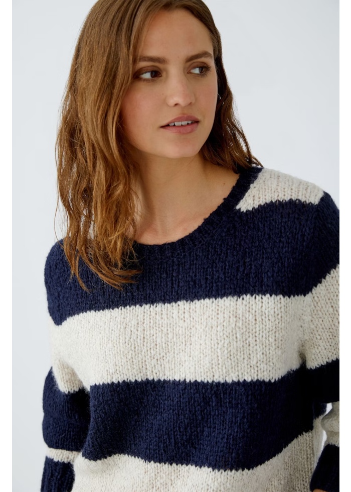 Oui | Wool Blend Stripe Jumper