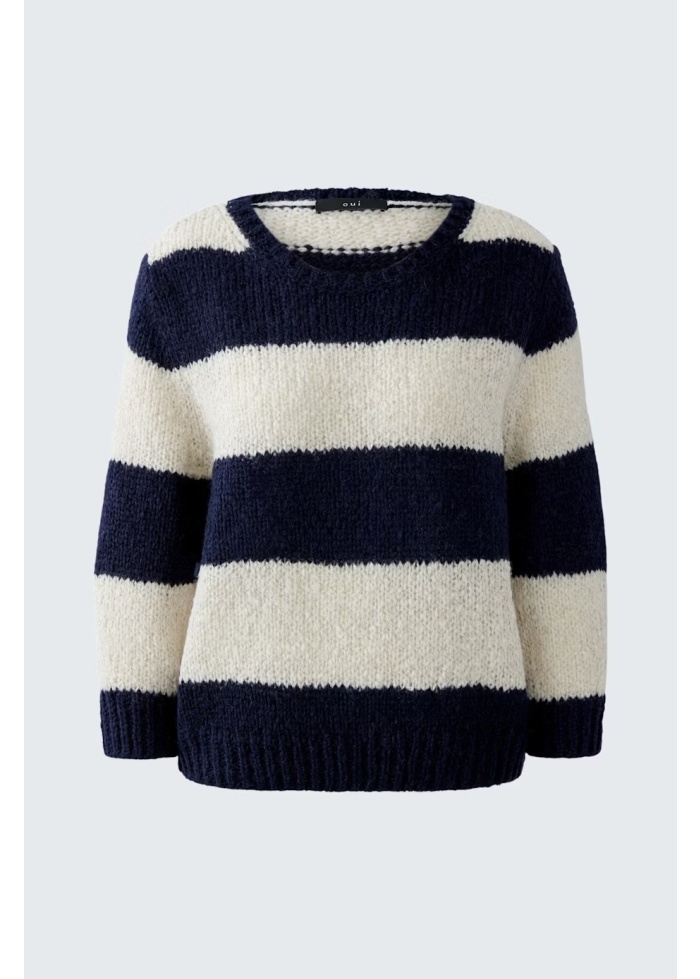Oui | Wool Blend Stripe Jumper