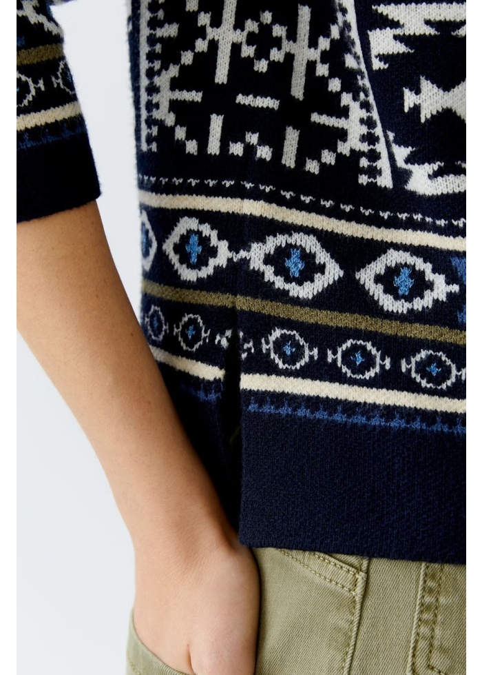 Oui | Navy Knitted Jumper