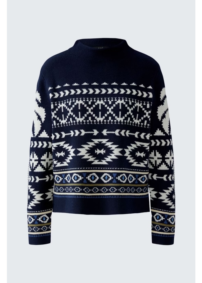 Oui | Navy Knitted Jumper