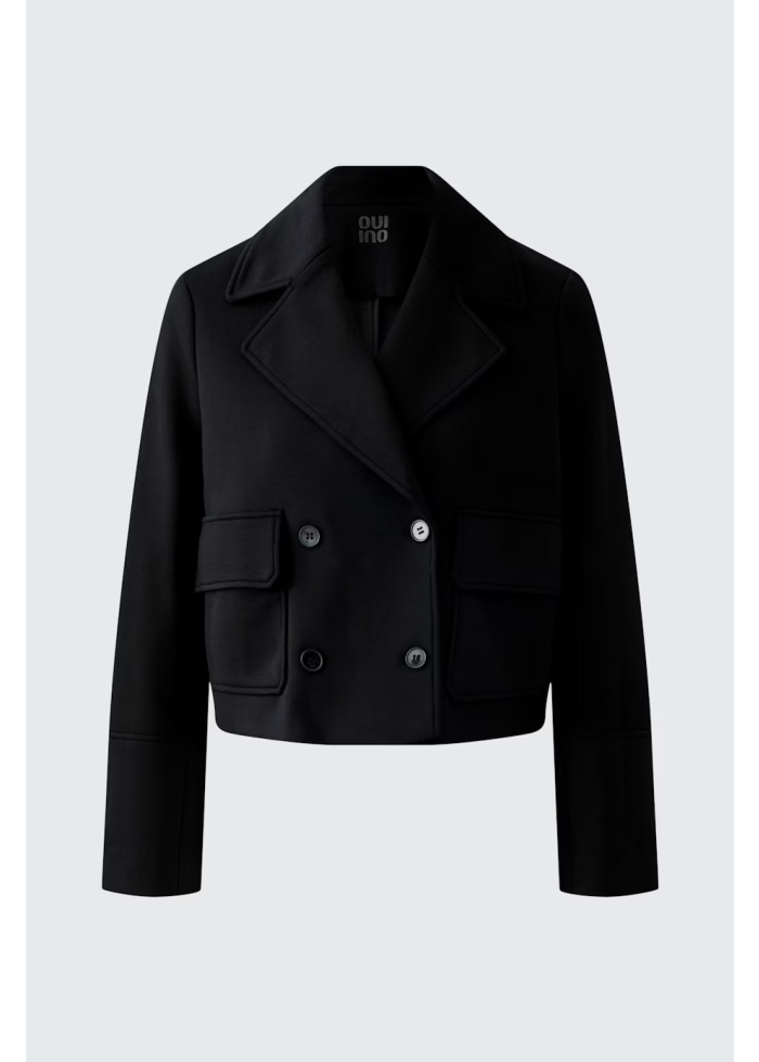Oui | Jersey Black Jacket