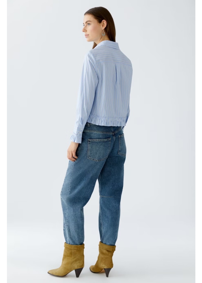 Oui | Ruffle Trim Shirt