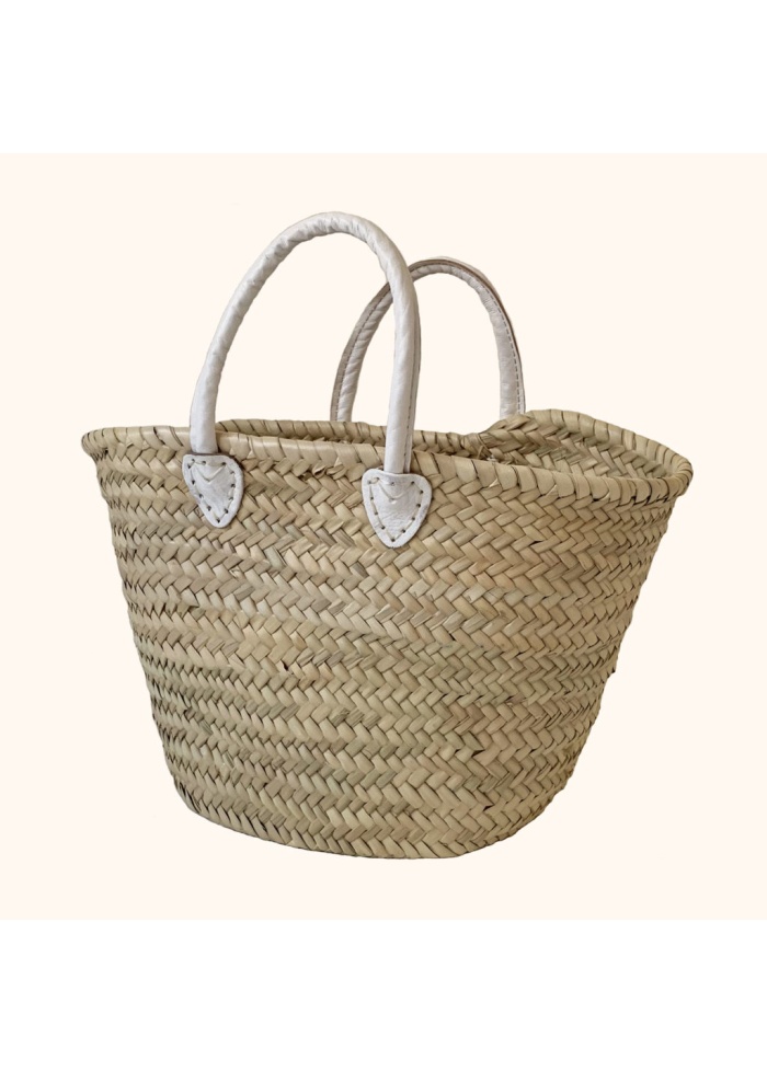 BasketBasket | Leather Handle Basket White