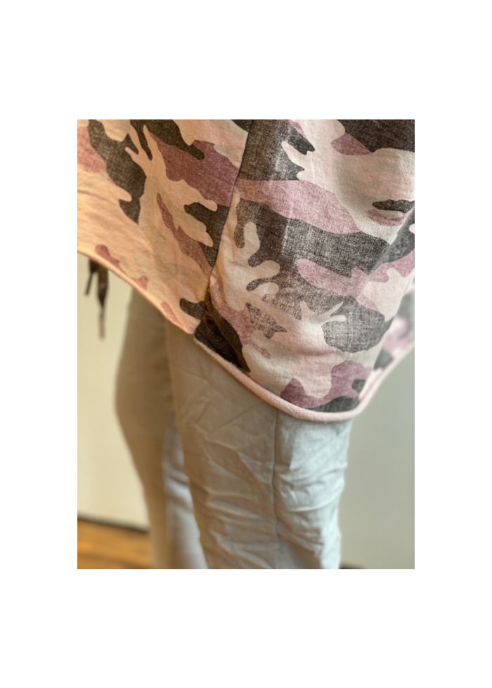 Lulu | Pink Camouflage Sweat Top