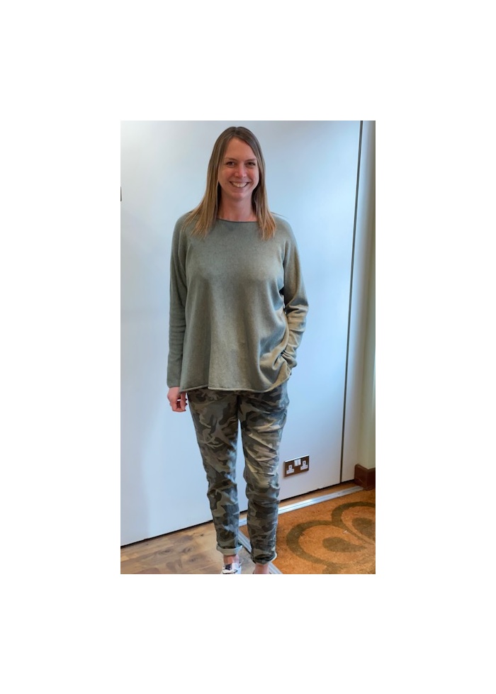 Lulu | Khaki Camouflage Trousers