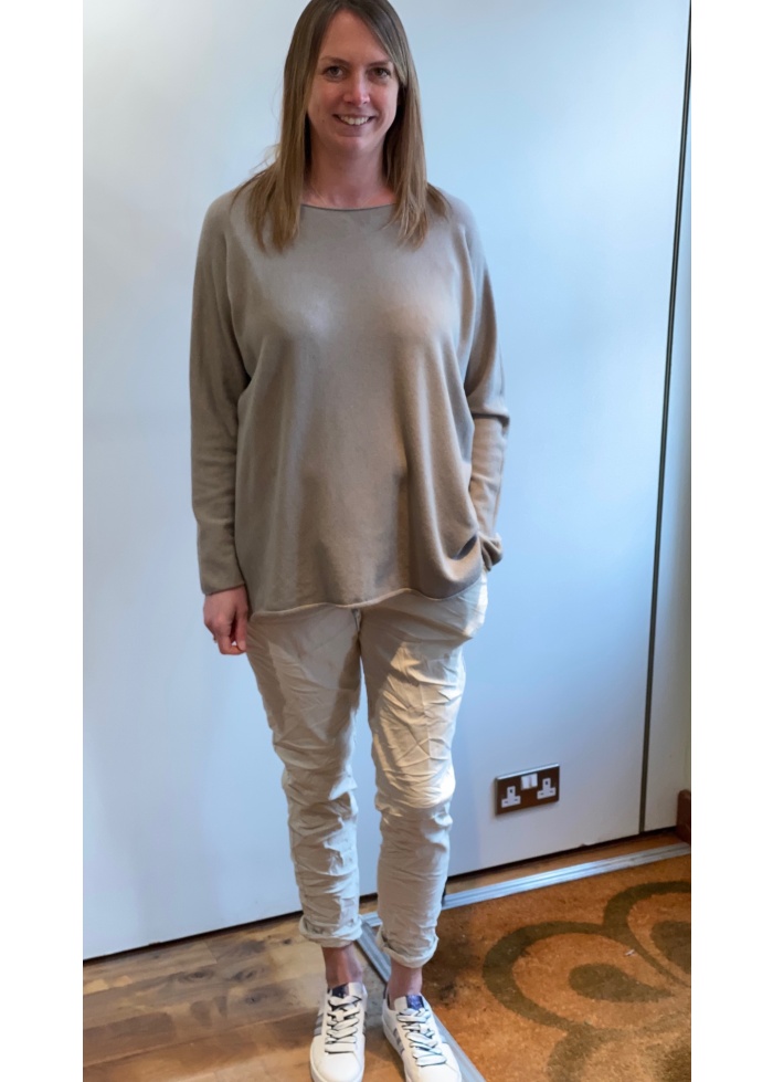 Lulu |  Cream Casual Trousers