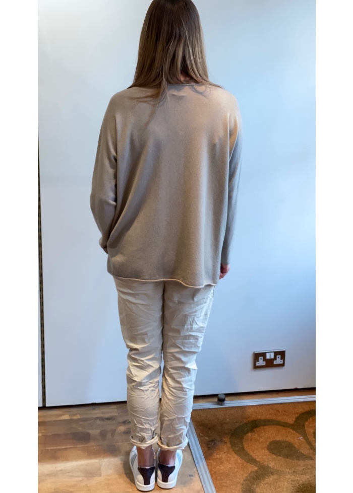 Lulu |  Cream Casual Trousers