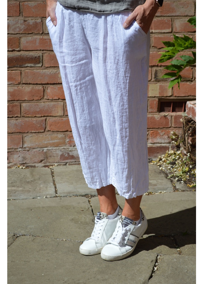 Crop Linen Trousers