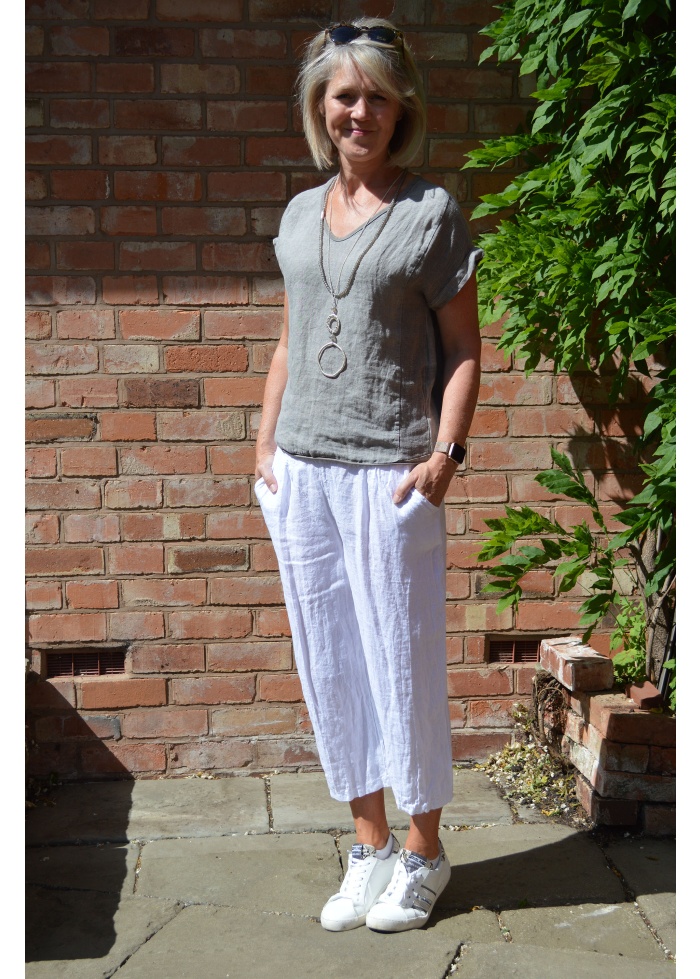 Crop Linen Trousers