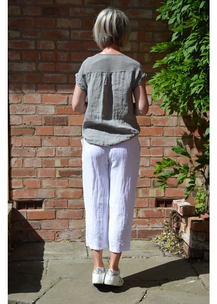 Crop Linen Trousers