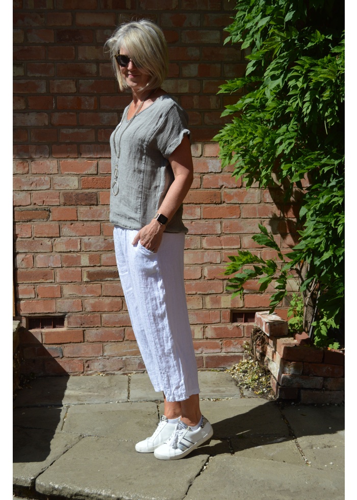 Crop Linen Trousers