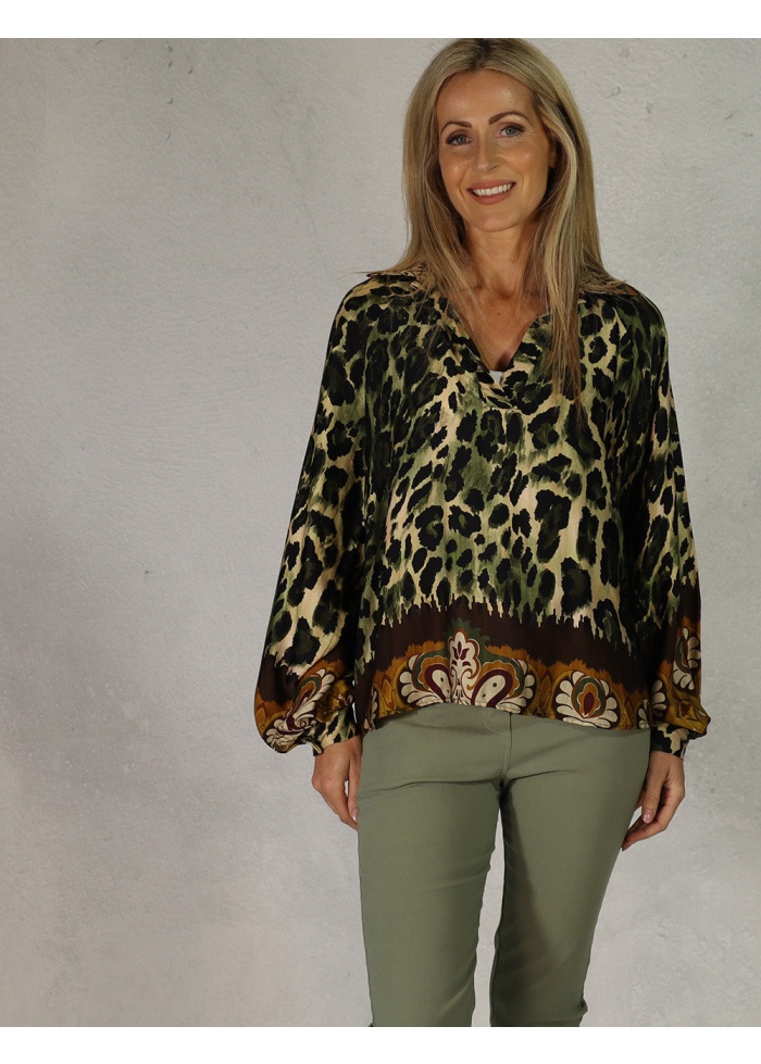 Deck | Leopard Print Blouse