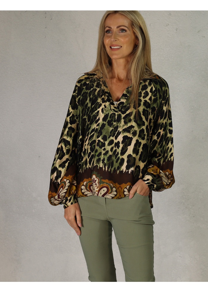Deck | Leopard Print Blouse