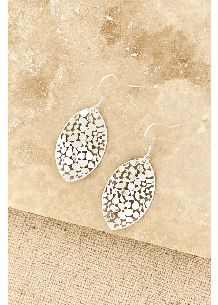 Envy | Silver Leaf Drop Earrings