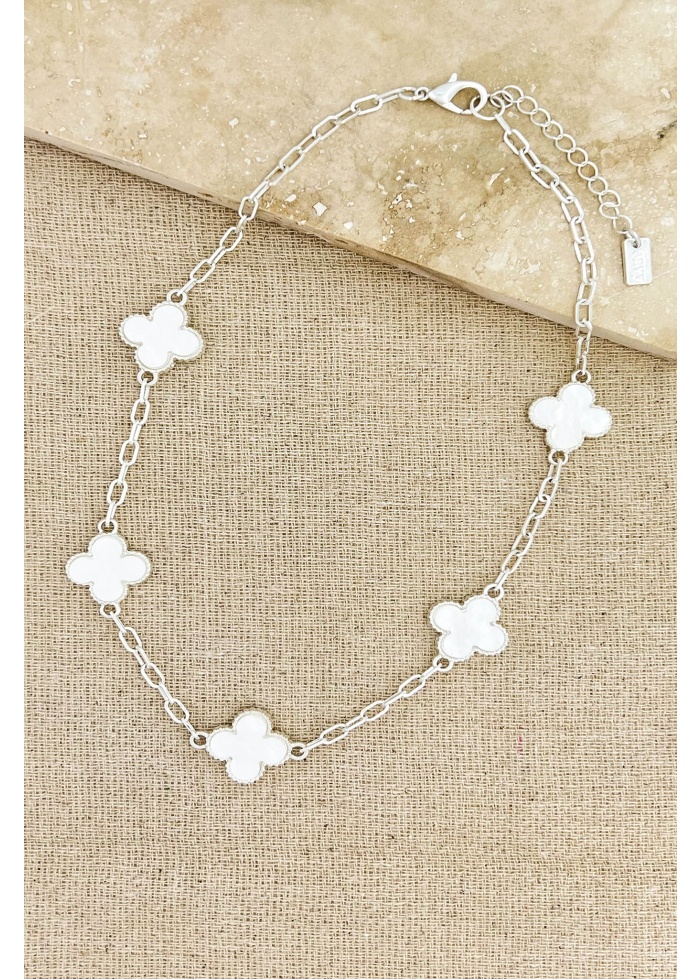 Envy | Silver Clover Necklace