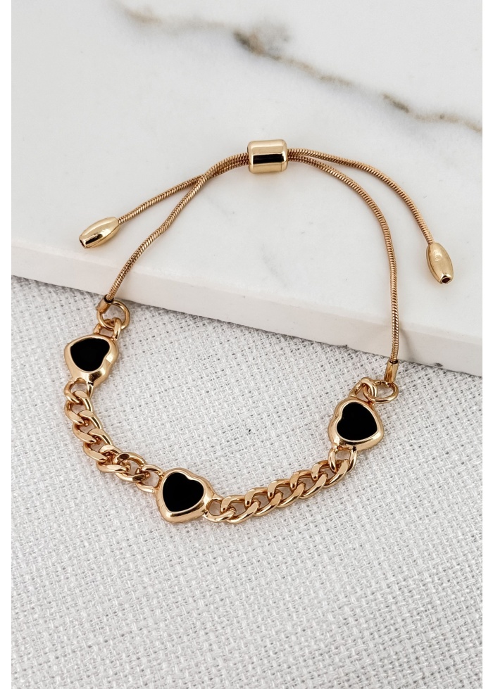 Envy | Heart Bracelet Black