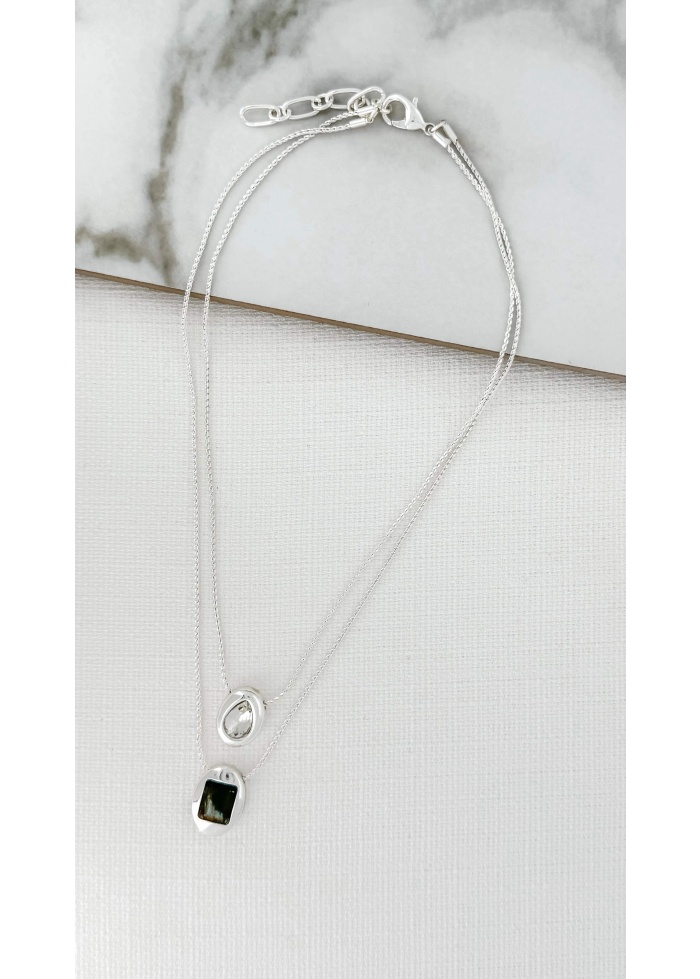Envy | Double Stone Pendant Necklace
