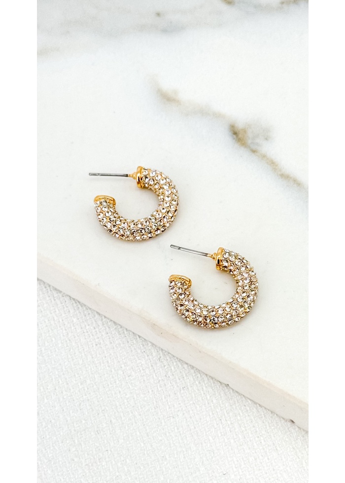 Envy | Diamante Hoop Earrings