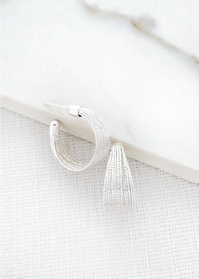 Envy | Small Textured Hoop Earring