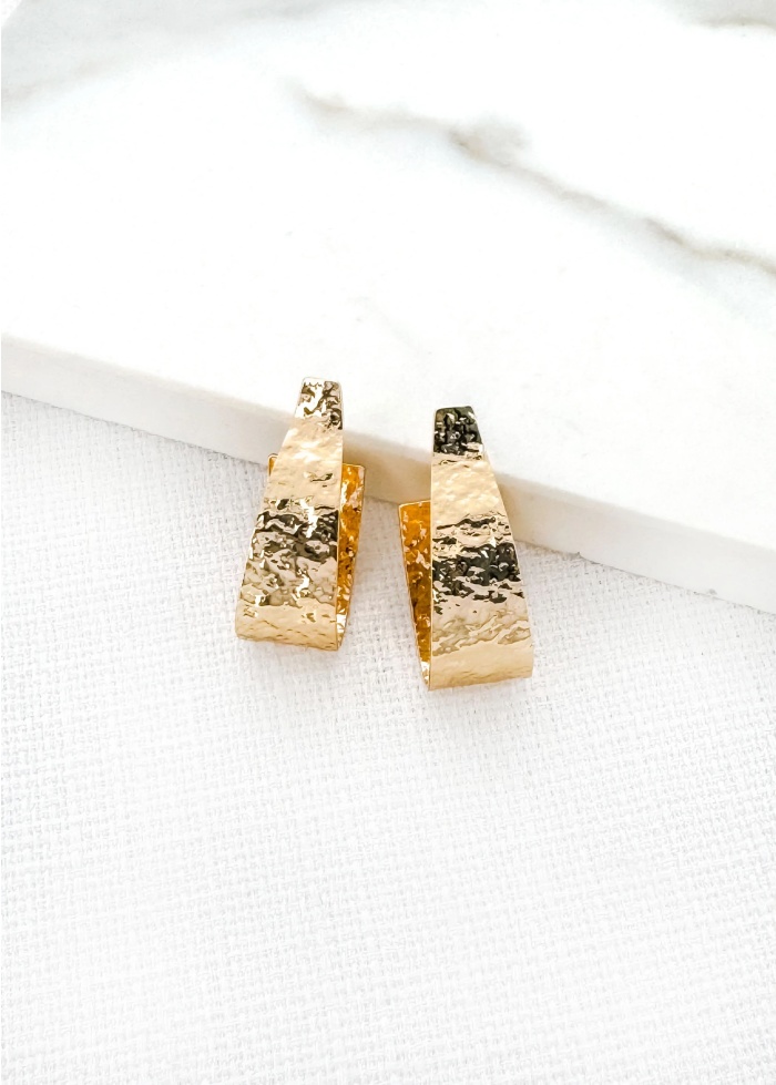 Envy | Dimpled Metal Earrings