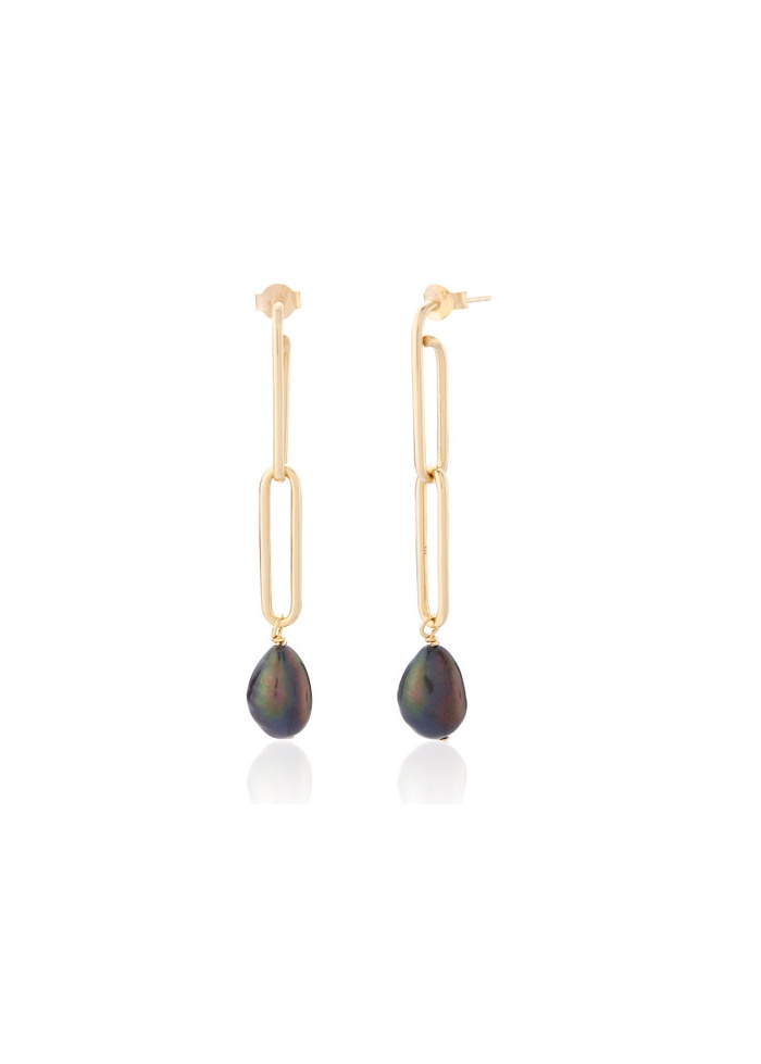 Spoke | Ami Black Pearl Drop Earrings