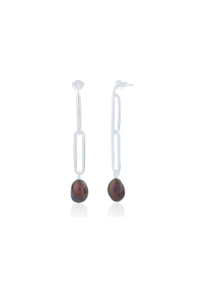 Spoke | Ami Black Pearl Drop Earrings