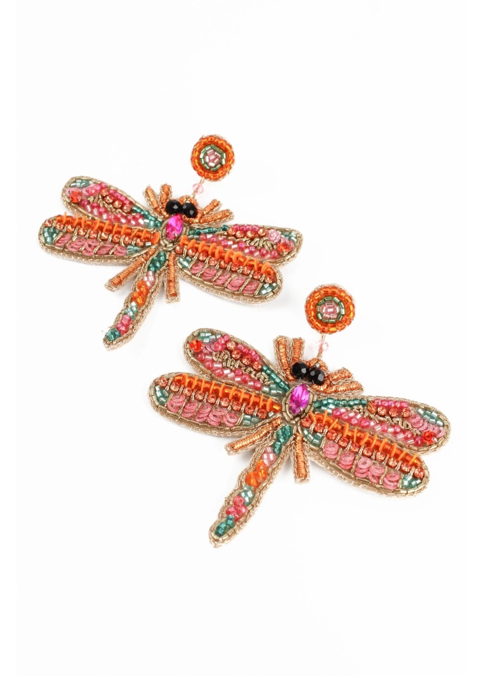 MyDoris | Pink Dragonfly Earrings
