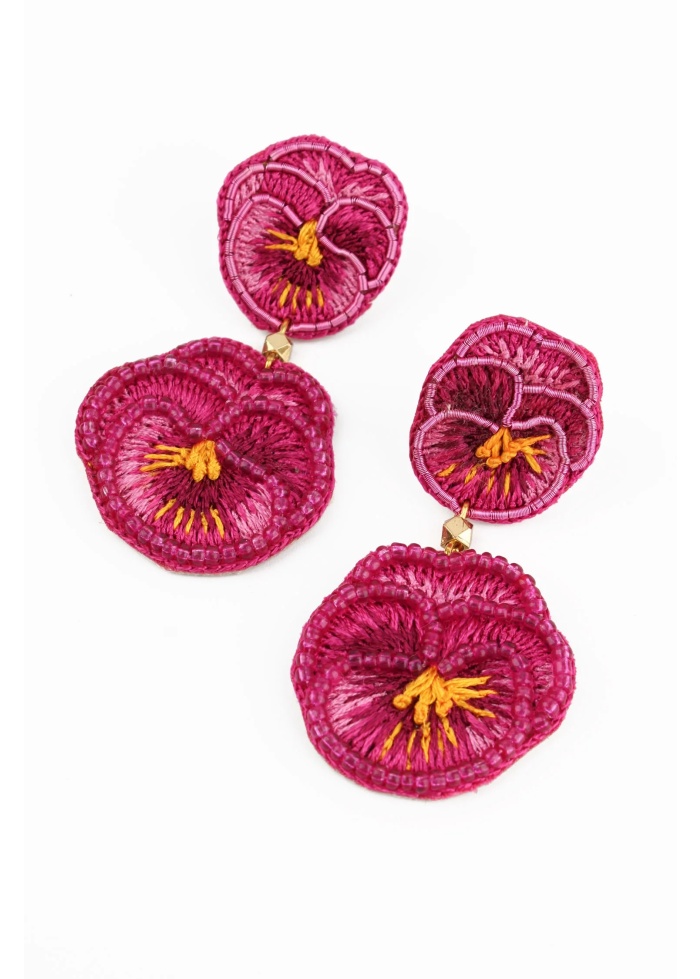 MyDoris | Double Pansy Earrings