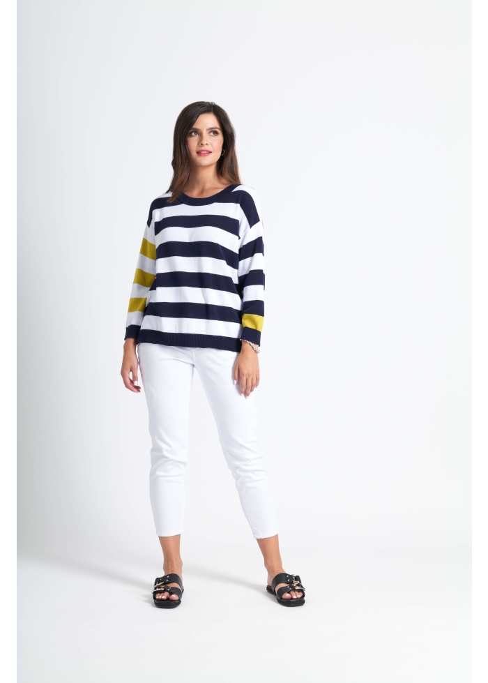 Foil | Pop Culture Jumper Navy Stripe